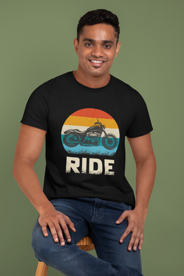 Vintage Motorcycle Sunset Ride T-Shirt